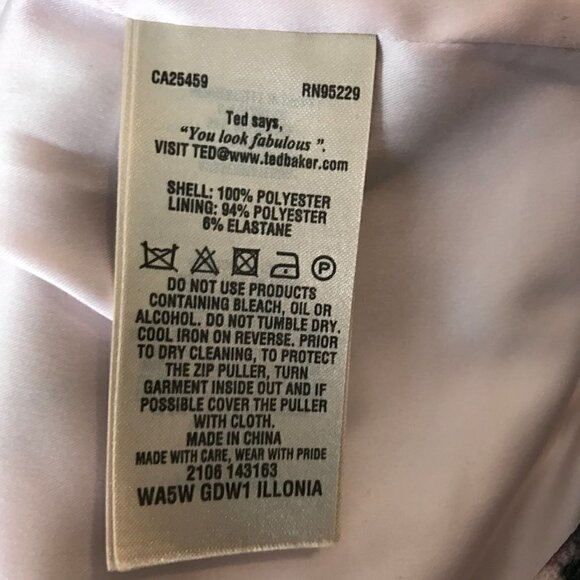 Ted Baker Beautiful Floral Midi Dress Size 1 - Picture 7 of 7